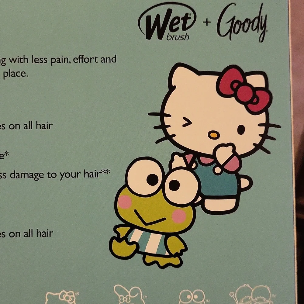Wet Brush+Goody Detangling Accesories b Hello Kitty Keroppi & Friends